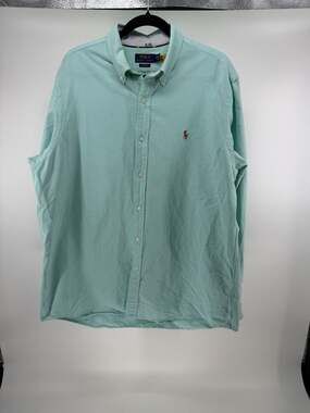 Polo Ralph Lauren Ment's Classic Fit Oxford Shirt in Mint Green XL